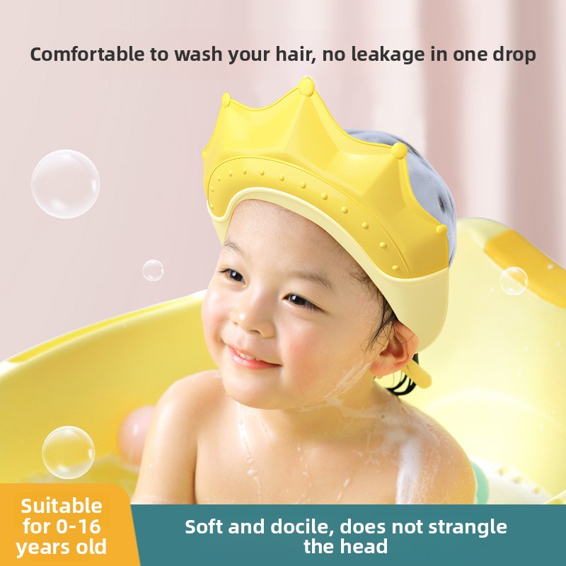 Swim Hat Silicone - Kids Waterproof Shower Cap Baby Bathing