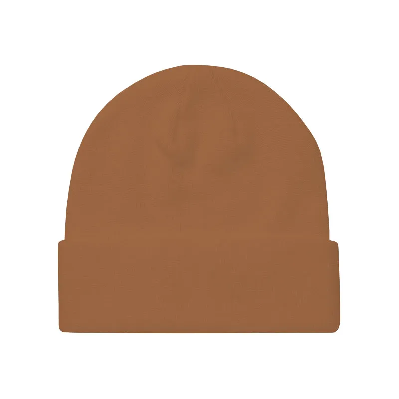 Beanie Cuffed Knit - Women Unisex Knit Cuffed Plain Winter