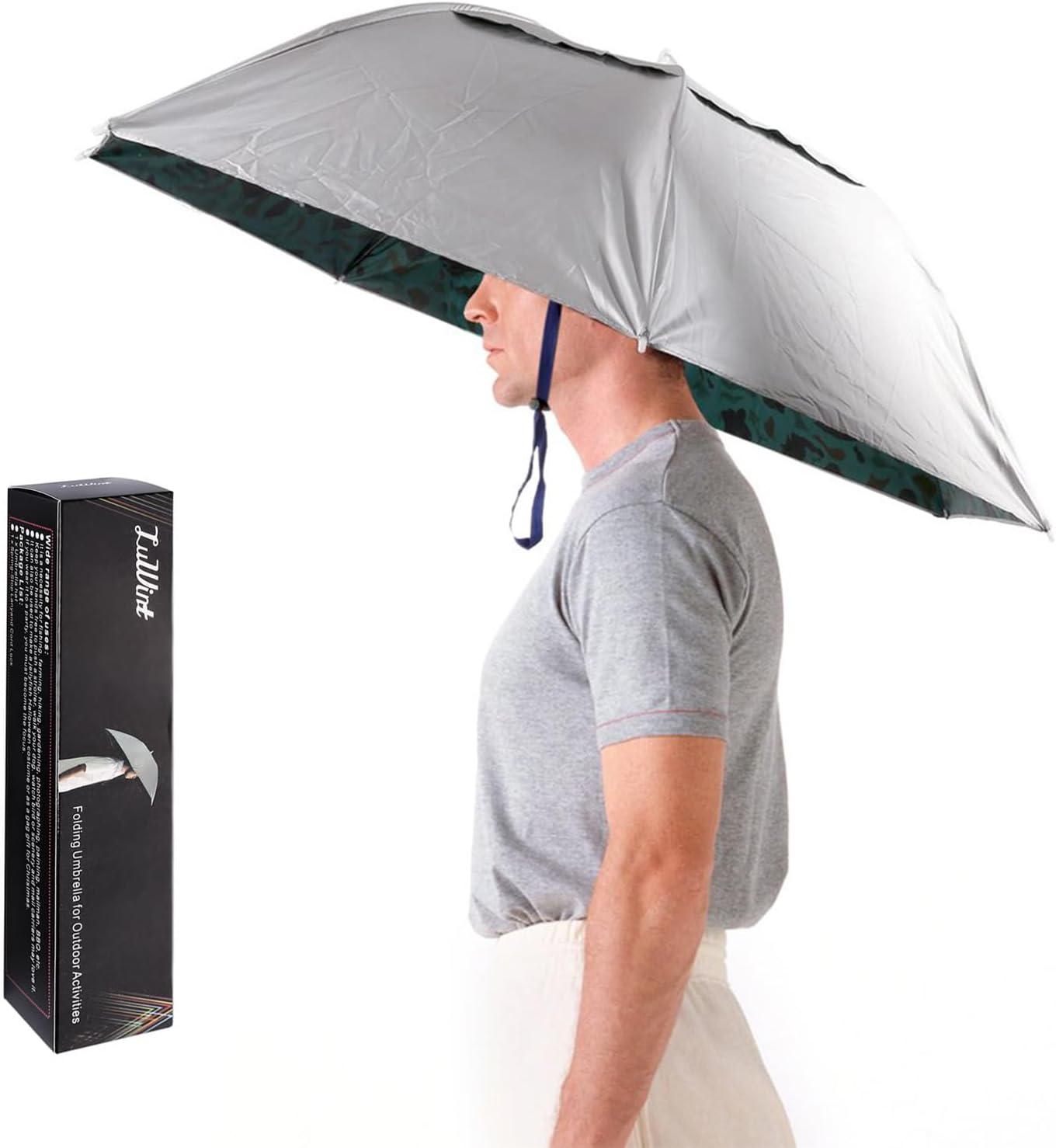 Sun Hat Wide Brim - Hands Free Umbrella Hat, 36 Inch
