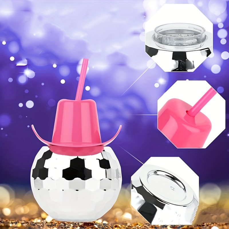 Disco Ball Cowboy Hat Tumbler  - Cowboy Hat Straw 리뷰 및 가격