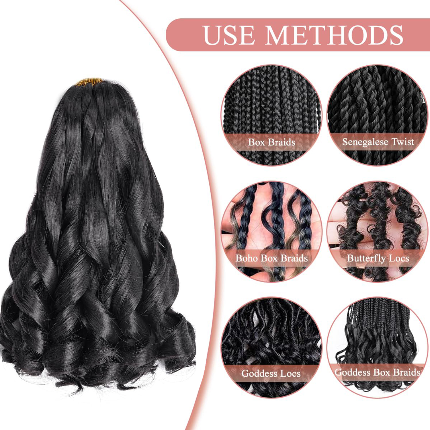 French Curly Braiding Hair 12/ - Beret French Wool 리뷰 및 가격