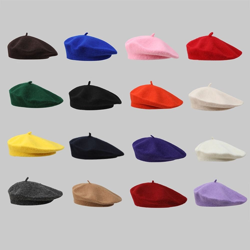 Berets Hat Autumn Winter Warm  - Beret French Wool 리뷰 및 가격