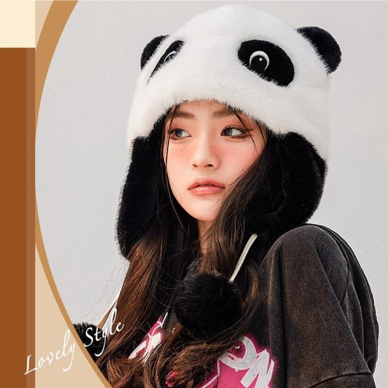 Panda Ear Hat Panda Earflap Ha - Winter Trapper Hat 리뷰 및 가격