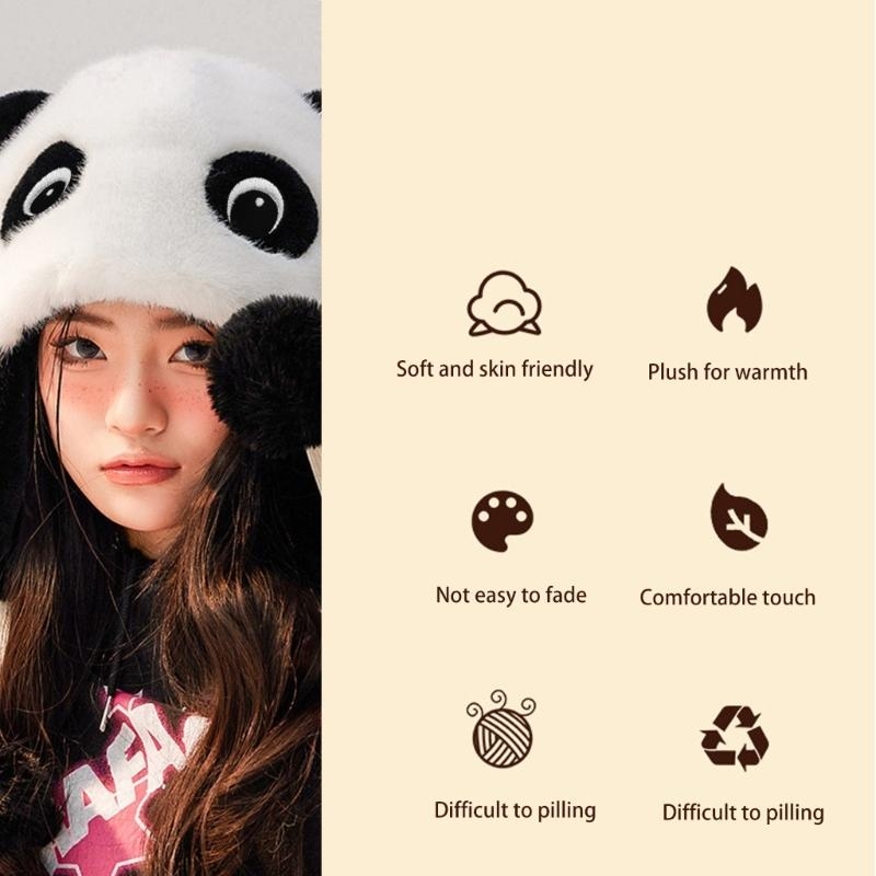 Panda Ear Hat Panda Earflap Ha - Winter Trapper Hat 리뷰 및 가격