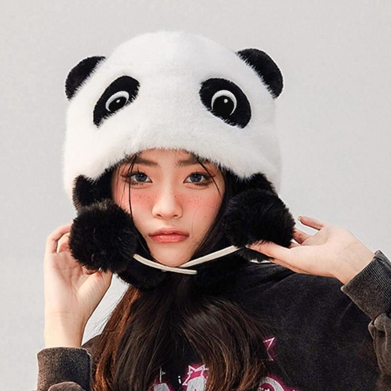 Panda Ear Hat Panda Earflap Ha - Winter Trapper Hat 리뷰 및 가격
