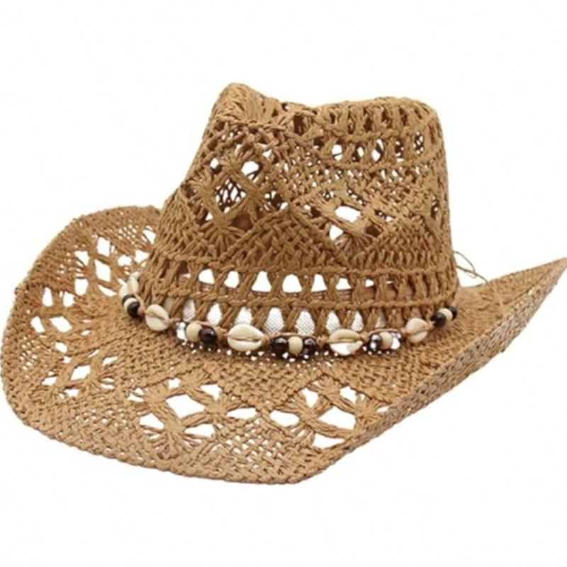 1pc Boho Shell Hollow Out Stra - Cowboy Hat Straw 리뷰 및 가격