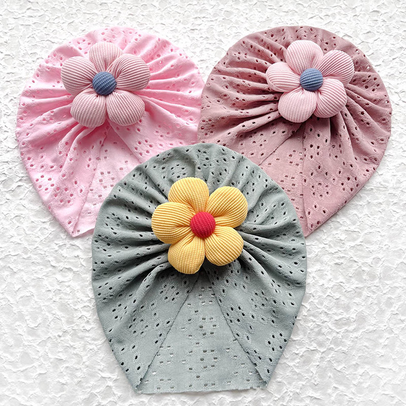 3D Flower Baby Turban Cap Summ - Dad Hat Cotton 리뷰 및 가격