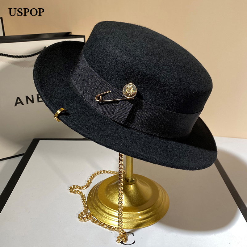 USPOP New Winter Hats Women Bl - Fedora Hat Wool 리뷰 및 가격