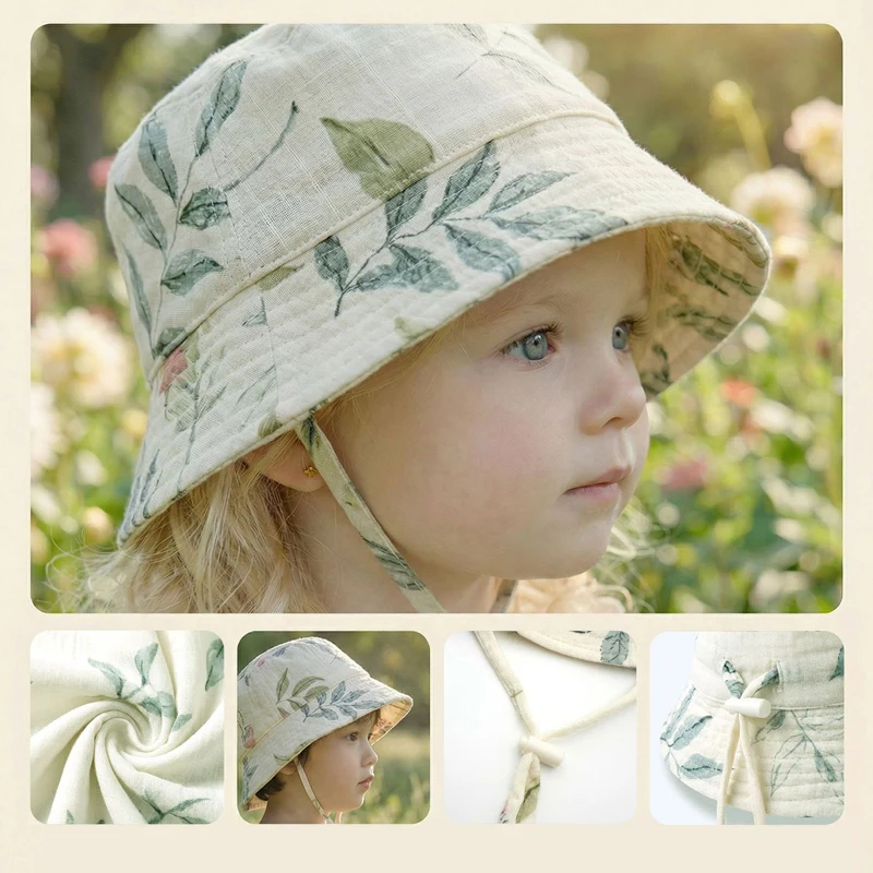 Muslin Baby Summer Hat Adjusta - Bucket Hat Cotton 리뷰 및 가격