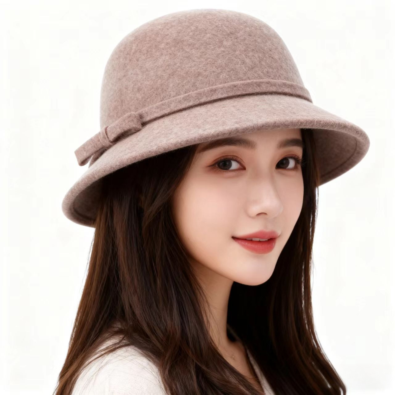100% Real Wool Women Hats Autu - Fedora Hat Wool 리뷰 및 가격