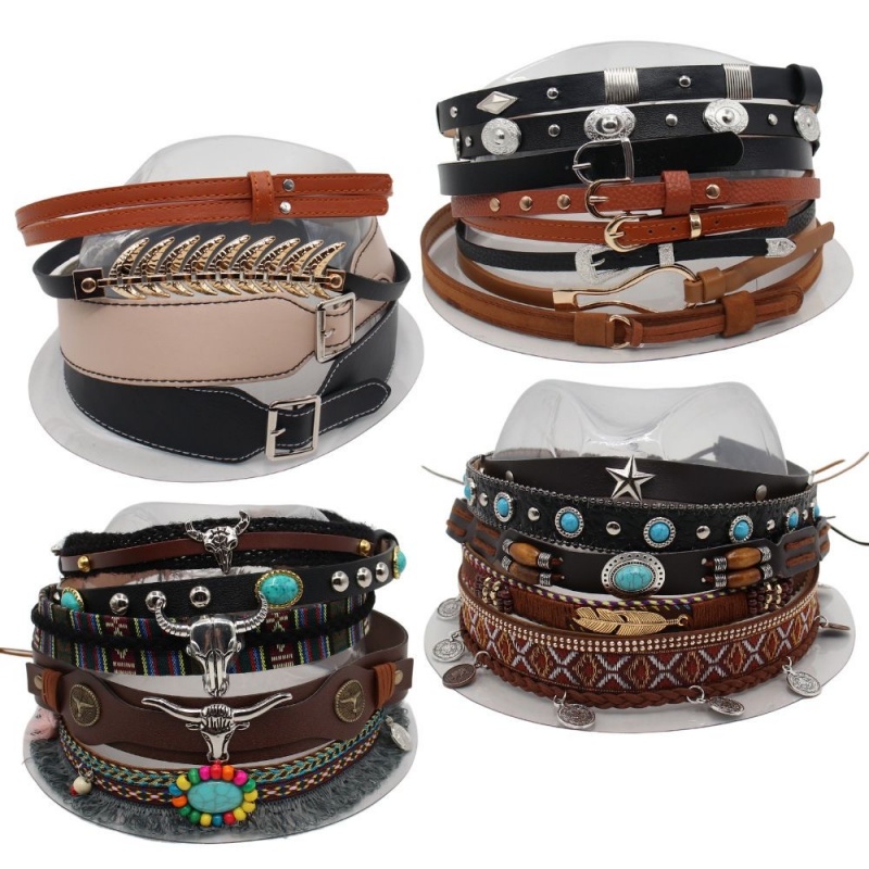 Retro Ethnic Style Belt, Headb - Cowboy Hat Straw 리뷰 및 가격