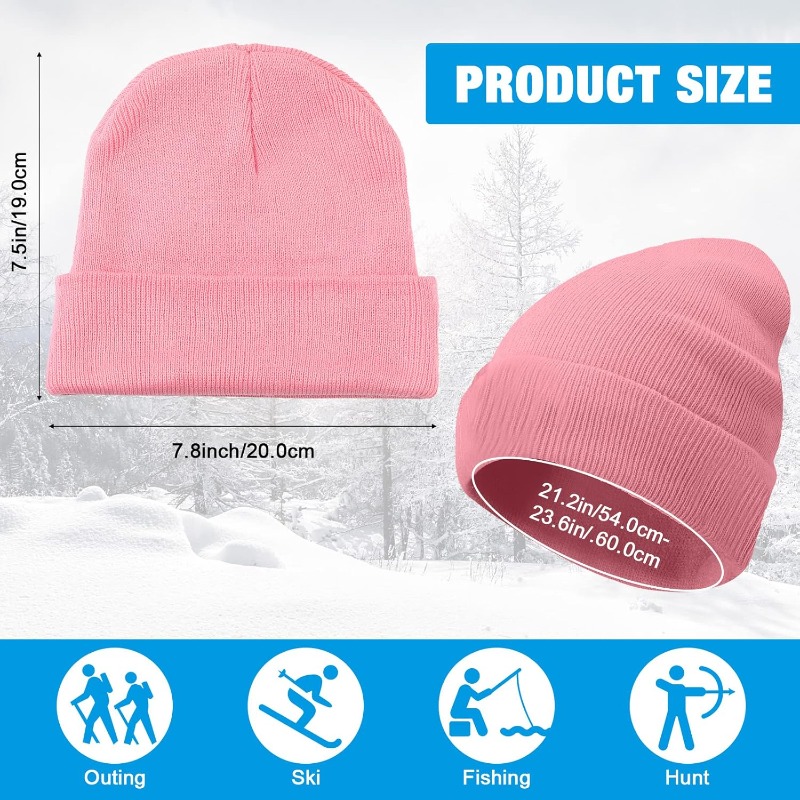 1pc Winter Warm Thick Beanie H - Beanie Cuffed Knit 리뷰 및 가격