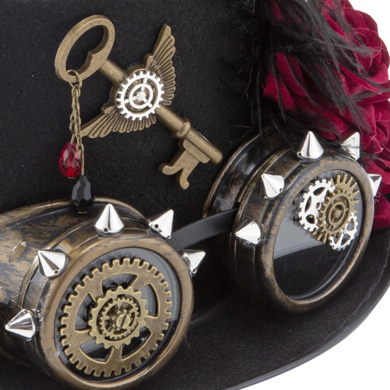 Y166 Vintage Steampunk Hat Top - Fedora Hat Wool 리뷰 및 가격