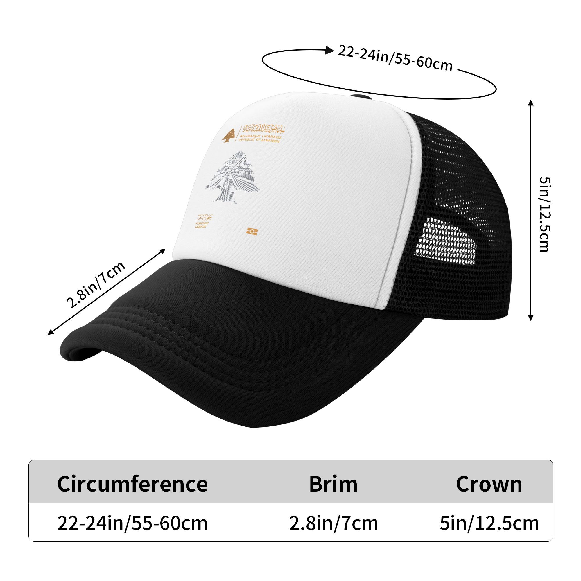 Lebanon Passport  Sun Hats  Tr - Trucker Cap Mesh 리뷰 및 가격