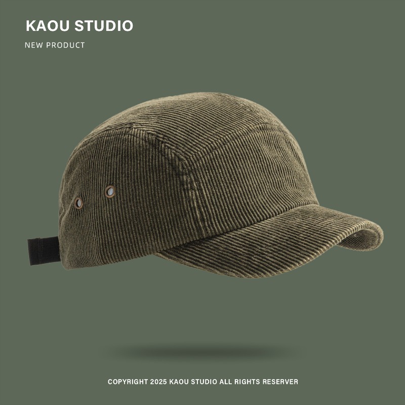 Japanese Retro Solid Color Cor - Corduroy Cap 5 Panel 리뷰 및 가격