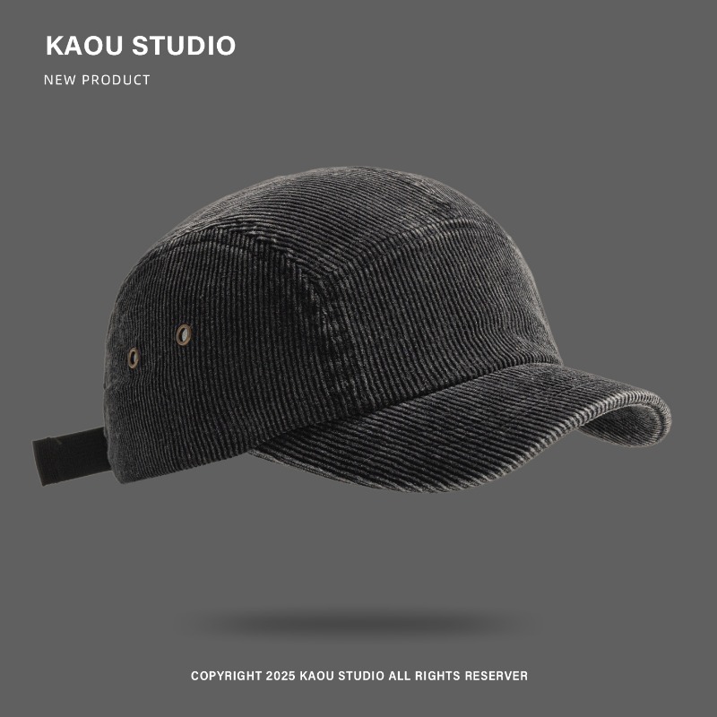 Japanese Retro Solid Color Cor - Corduroy Cap 5 Panel 리뷰 및 가격