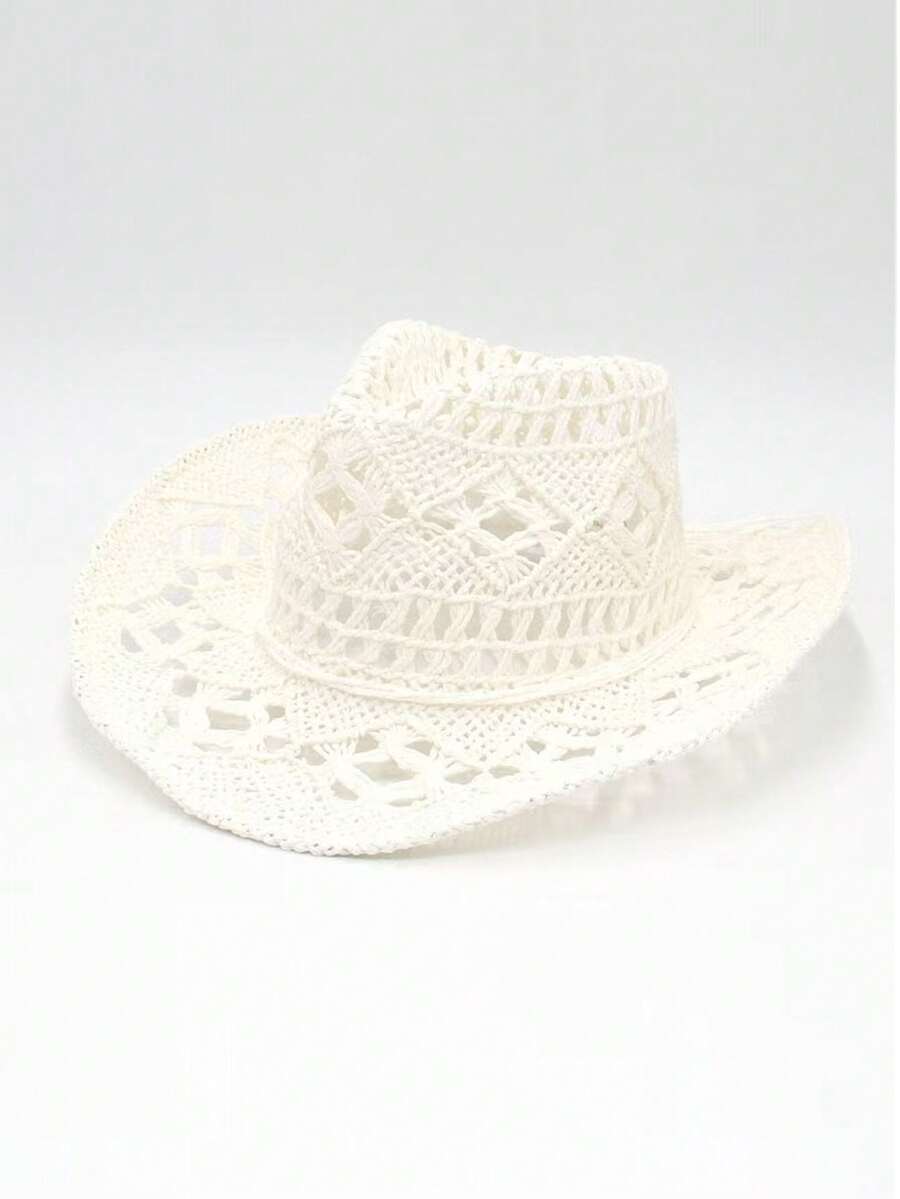 Unisex Straw Cowboy Hat With B - Cowboy Hat Straw 리뷰 및 가격