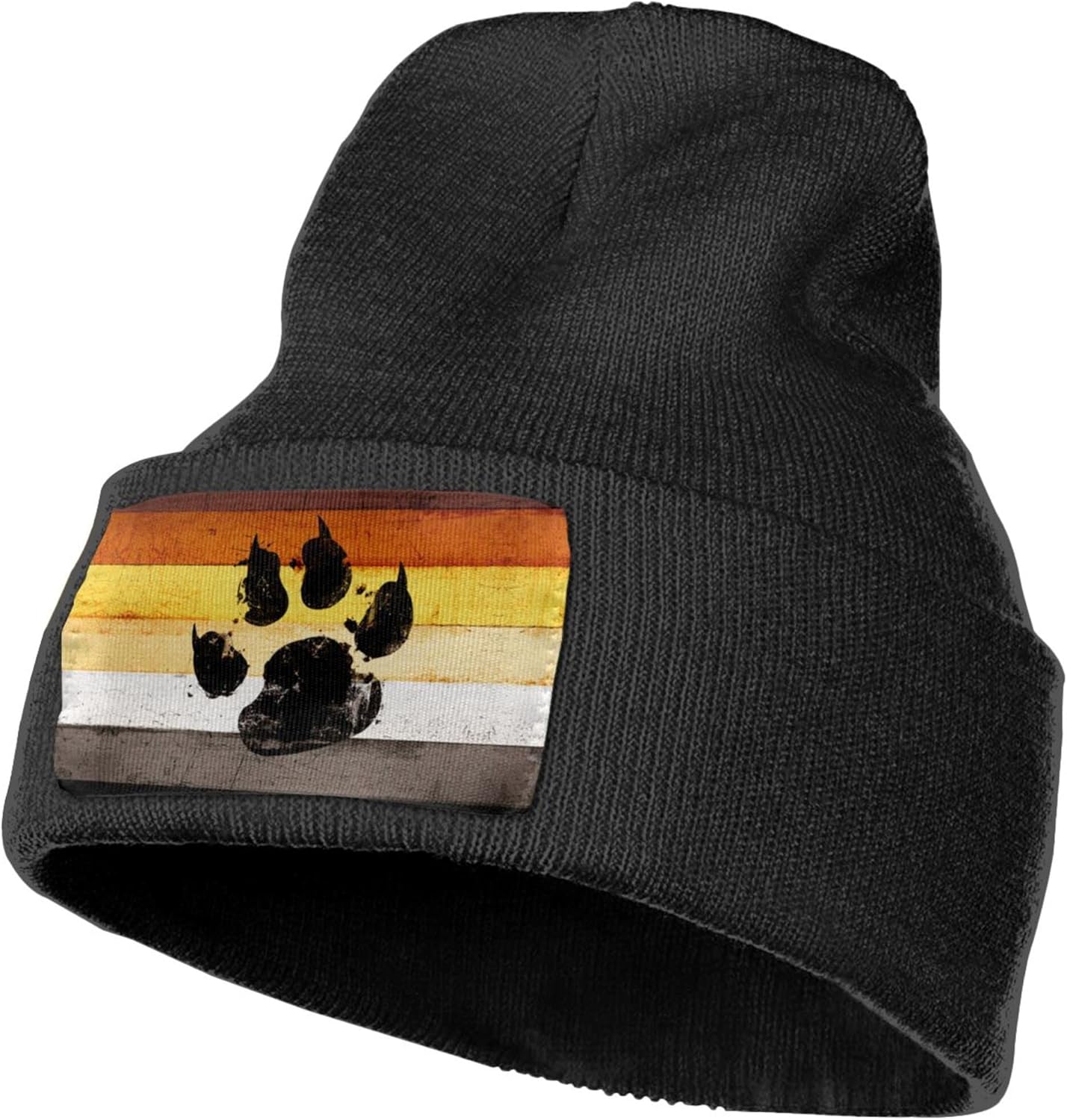 Gay Flag Bear paw LGBT Knit Be - Beanie Cuffed Knit 리뷰 및 가격