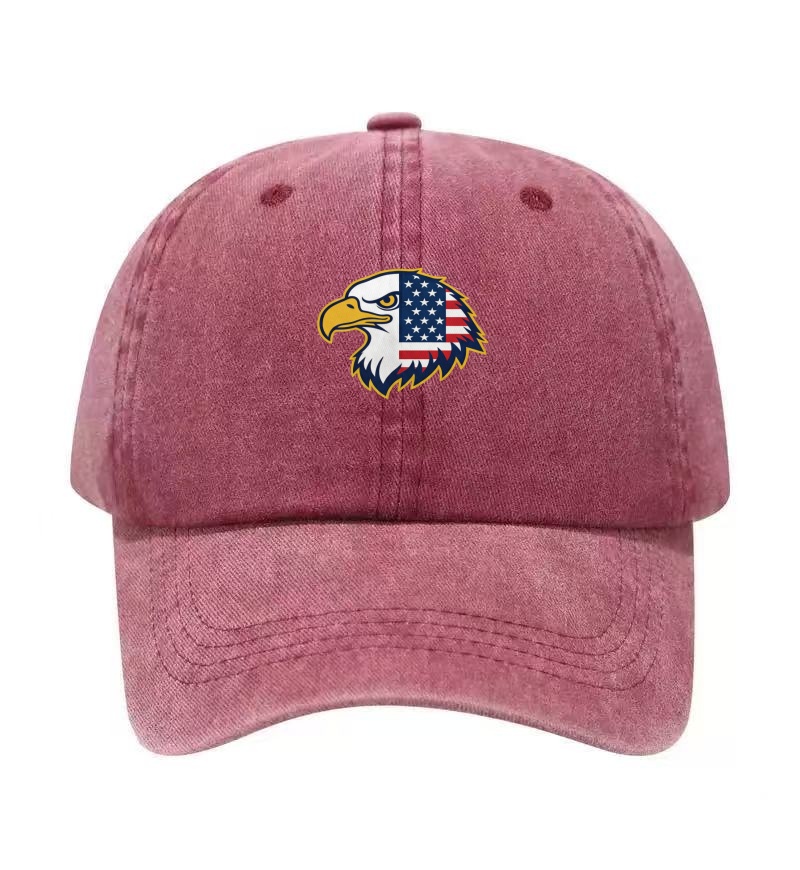 USA Bald Eagle Printed Washed  - Golf Cap Dad 리뷰 및 가격