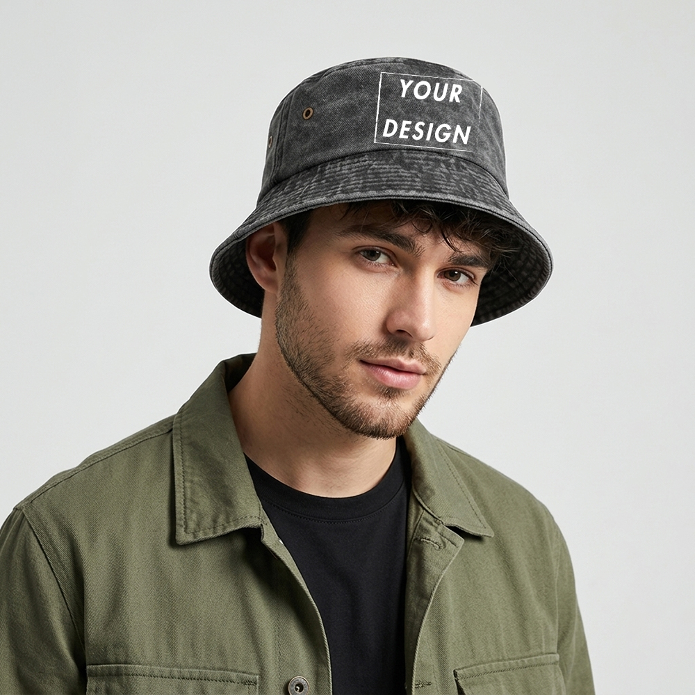 Custom Washed Vintage Bucket H - Bucket Hat Cotton 리뷰 및 가격