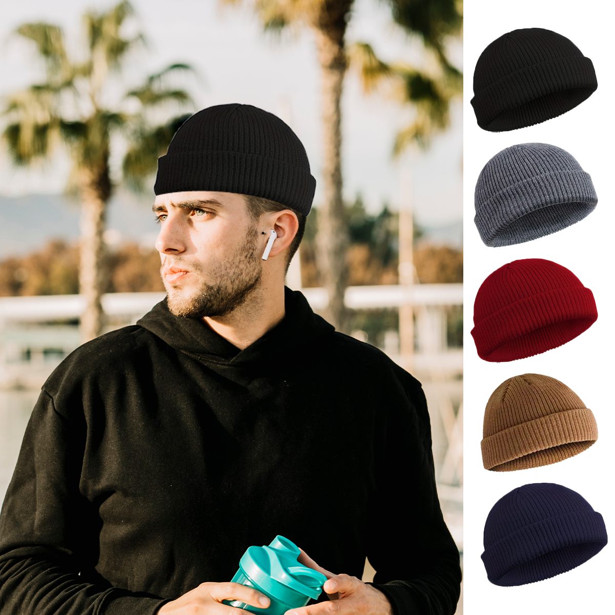 Winter Knitted Hat Warm Outdoo - Beanie Cuffed Knit 리뷰 및 가격