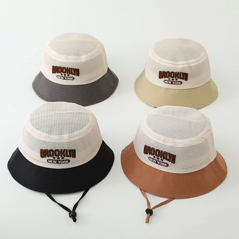 Letter Embroidered Baby Sun Ha - Bucket Hat Cotton 리뷰 및 가격